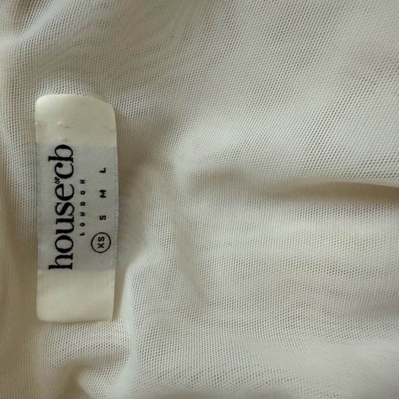 House of CB Cream Solana Sequin Smocked & Shirred Cocktail Dress - Picture 5 of 5